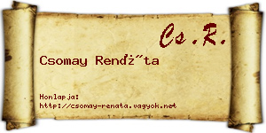 Csomay Renáta névjegykártya